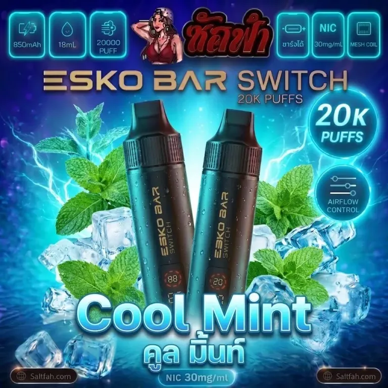 Esko Bar Switch 20K เครื่องพร้อมหัว Cool Mint | คูลมิ้นท์