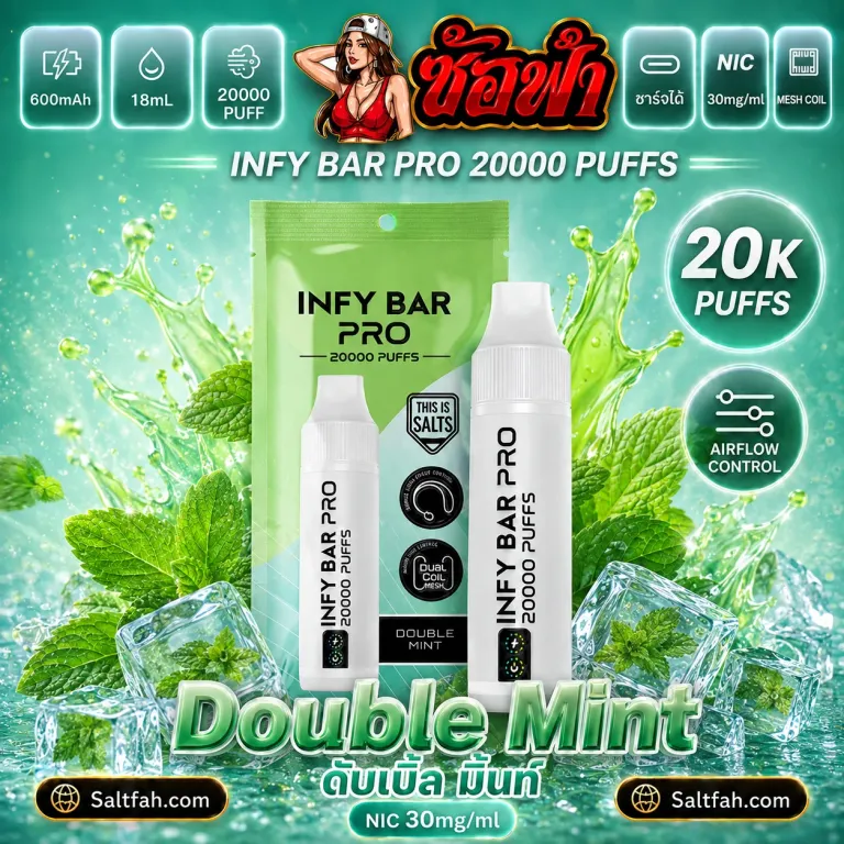 INFY BAR PRO 20000 Puffs กลิ่น double mint