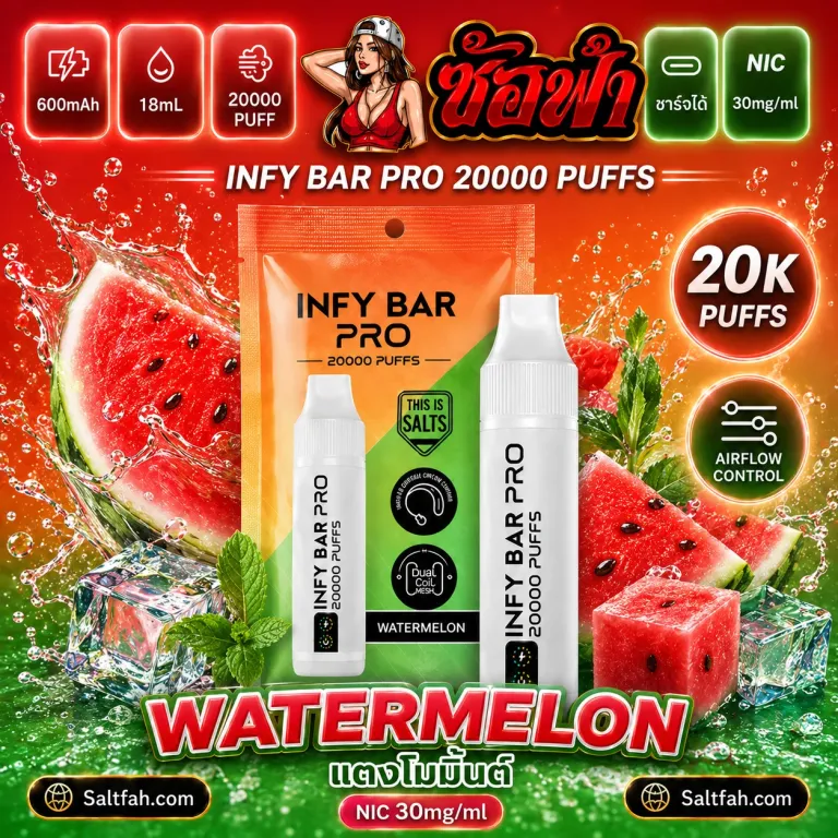 INFY BAR PRO 20000 Puffs กลิ่น watermelon mint