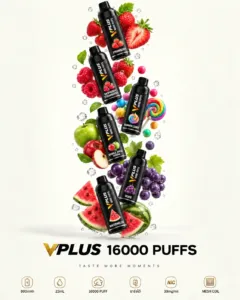 VPLUS 16K Puffs พร้อมตัวเครื่องหลายกลิ่น สเปก 22mL แบตเตอรี่ 800mAh และ Mesh Coil