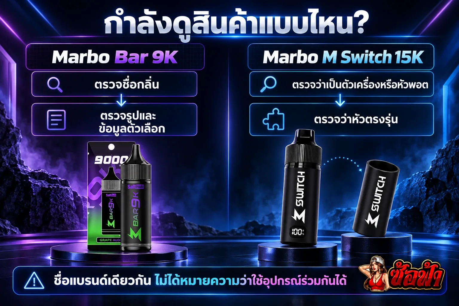 เช็กตัวเลือกและหัวพอตตรงรุ่นของ Marbo M Switch 15K
