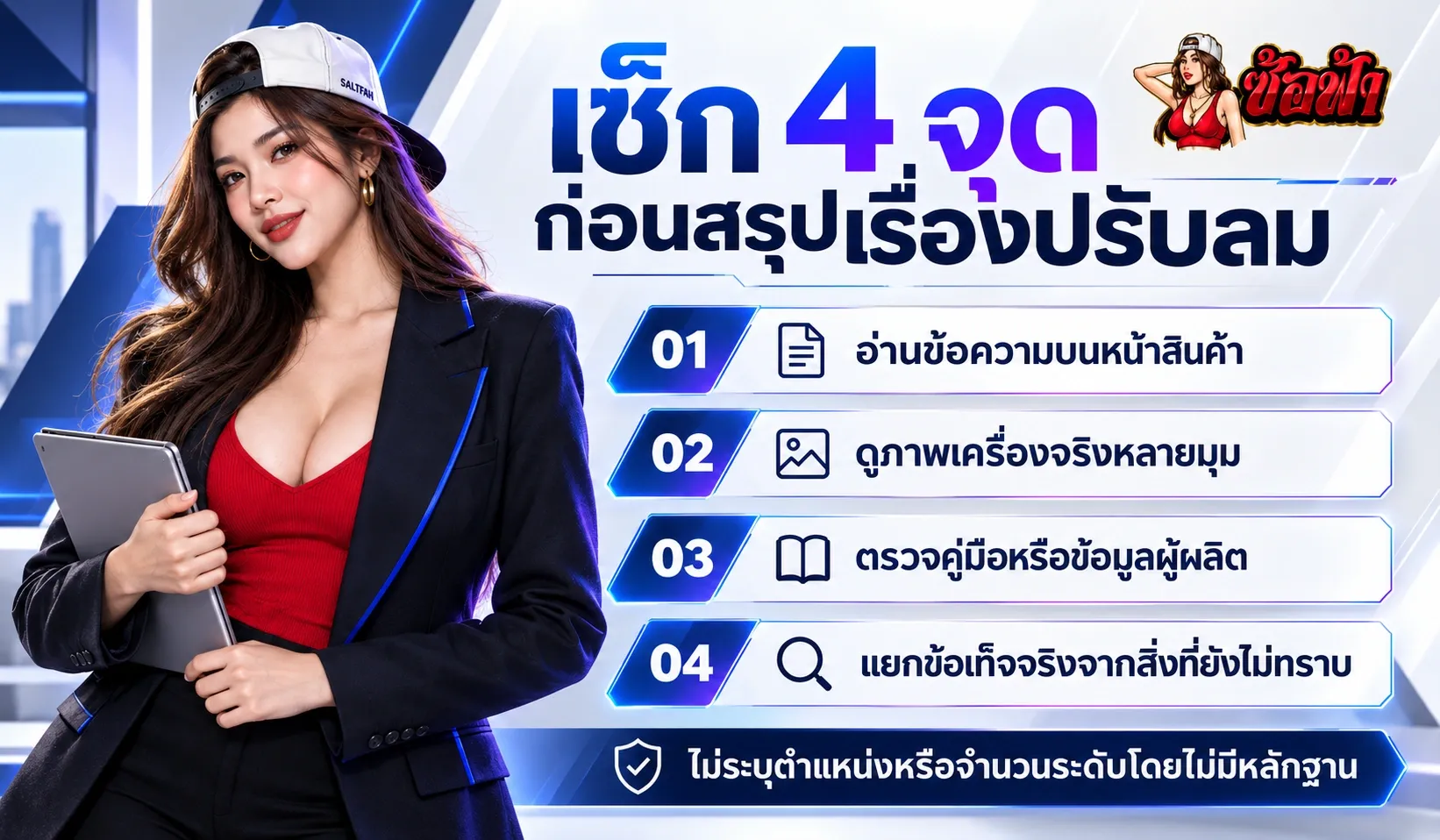 ซ้อฟ้ากับเช็กลิสต์สี่จุดก่อนสรุปข้อมูลเรื่องการปรับลม