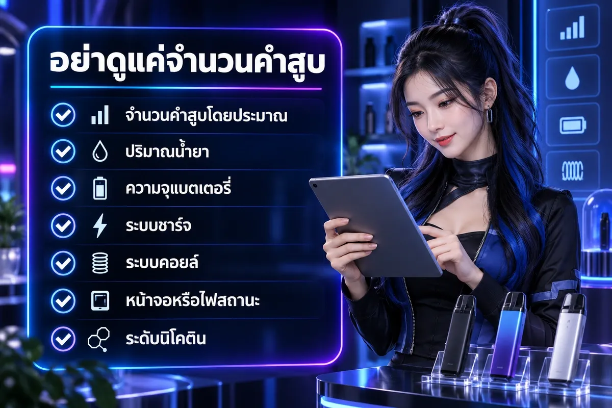 Checklist ข้อมูลที่ควรอ่านร่วมกับจำนวนคำสูบพอต