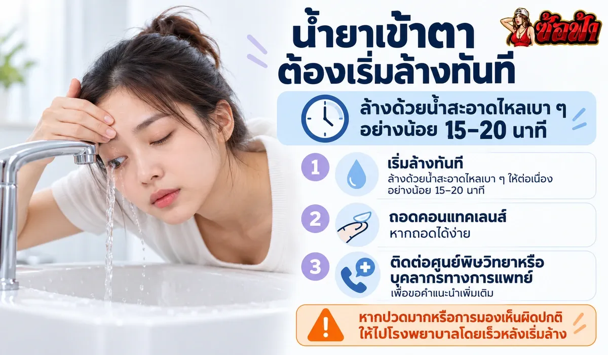 วิธีล้างตาเบื้องต้นเมื่อน้ำยาบุหรี่ไฟฟ้าเข้าตา