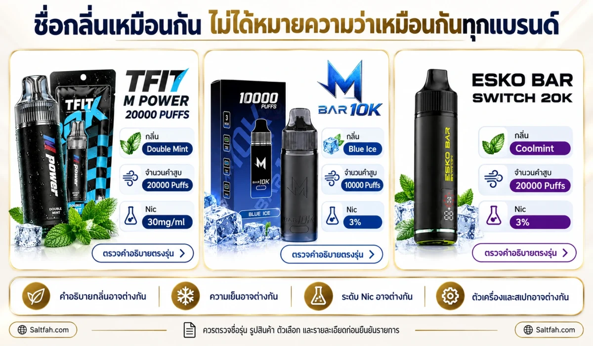 ชื่อกลิ่นเหมือนกันไม่ได้หมายความว่าเหมือนกันทุกแบรนด์