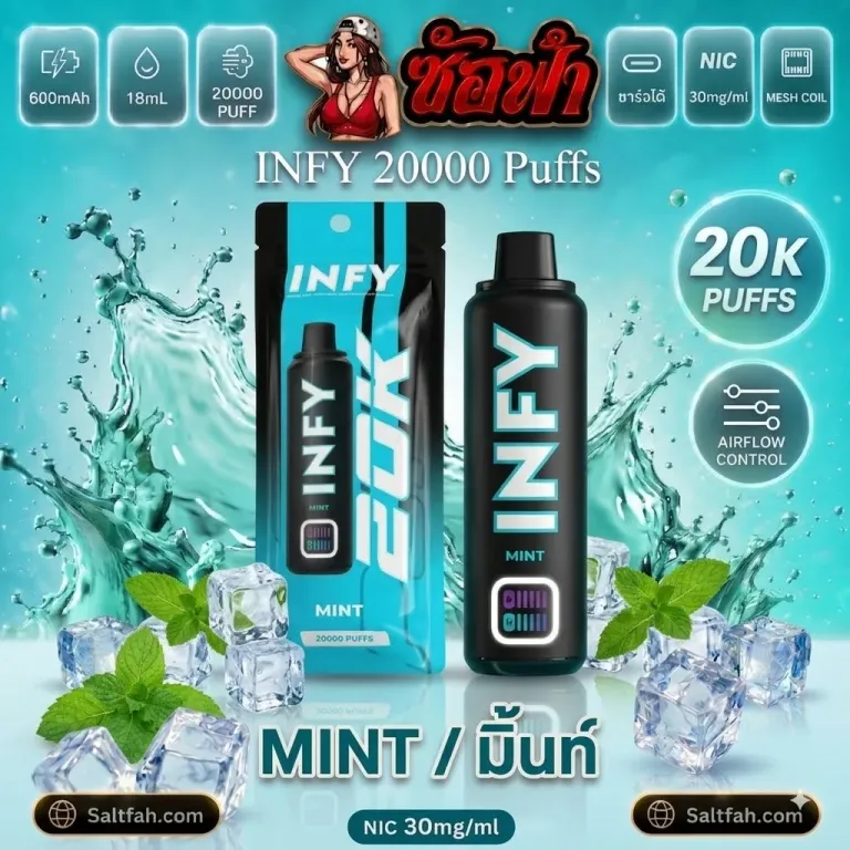 INFY 20k Puffs Mint | มิ้นท์ Saltfah